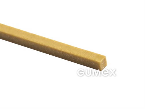 Gummifaden, 2x2mm, Länge 900mm, Gummi A560, 40°ShA, NR-SBR, -40°C/+70°C, hellbraun, 